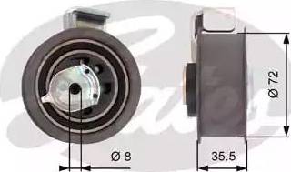 Gates T43021 - Rola intinzator,curea distributie parts5.com