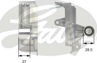 Gates T43028 - Tłumik drgań, pasek rozrządu parts5.com