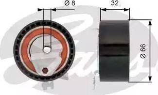 Gates T43168 - Rolka napinacza, pasek rozrządu parts5.com