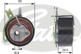 Gates T43186 - Rolka napinacza, pasek rozrządu parts5.com