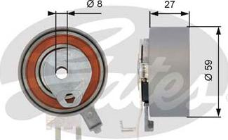 Gates T43139 - Rola intinzator,curea distributie parts5.com