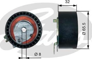 Gates T43236 - Rola intinzator,curea distributie parts5.com