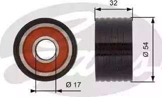 Gates T42166 - Usmeravajući / vodeći točkić, zupčasti kaiš parts5.com