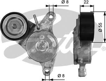 Gates T39392 - Riemenspanner, Keilrippenriemen parts5.com