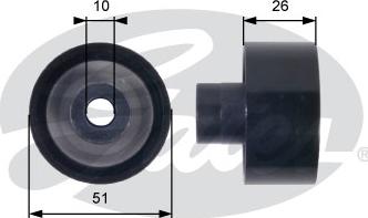 Gates T36090 - Szíjtárcsa / vezetőgörgő, hosszbordás szíj parts5.com