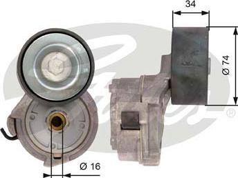 Gates T38559 - Belt Tensioner, v-ribbed belt parts5.com