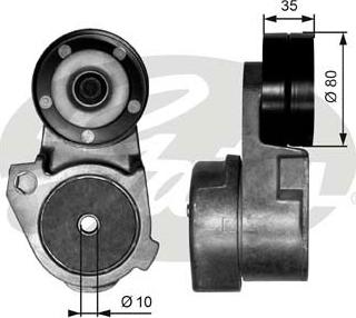 Gates T38563 - Τεντωτήρας ιμάντα, ιμάντας poly-V parts5.com