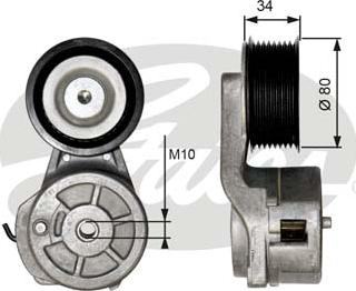 Gates T38650 - Szíjfeszítő, hosszbordás szíj parts5.com