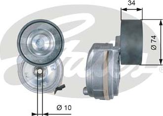 Gates T38638 - Tensor de correa, correa poli V parts5.com