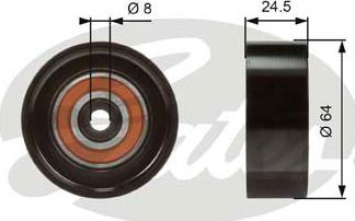 Gates T38097 - Polea inversión / guía, correa poli V parts5.com