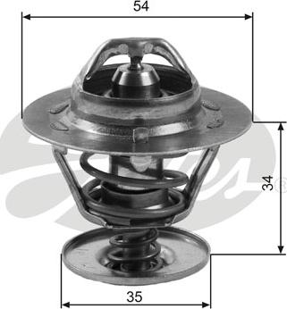 Gates TH11383G1 - Termostato, refrigerante parts5.com