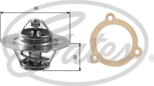 Gates TH12480G1 - Thermostat, coolant parts5.com