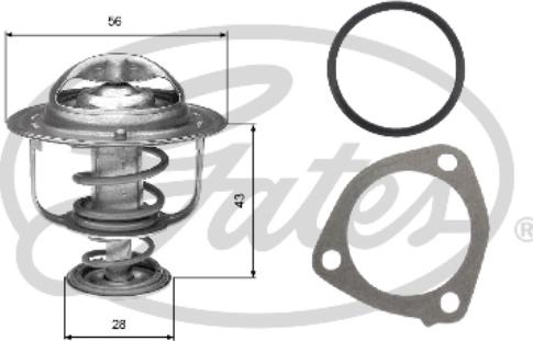 Gates TH31276G1 - Thermostat, Kühlmittel parts5.com