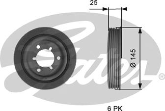 Gates TVD1056 - Belt Pulley, crankshaft parts5.com