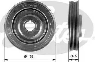 Gates TVD1063 - Шкив коленчатого вала parts5.com