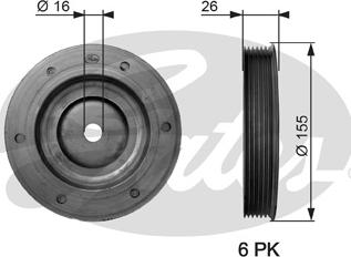 Gates TVD1020 - Remenica, koljenasto vratilo parts5.com