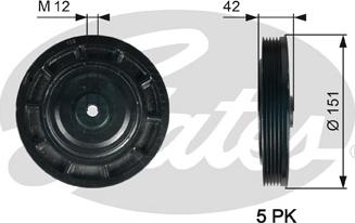 Gates TVD1116 - Remenica, koljenasto vratilo parts5.com