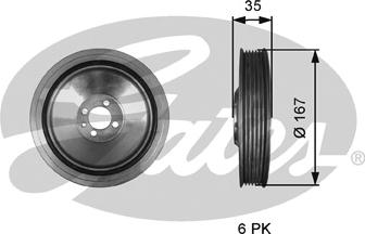 Gates TVD1135 - Remenica, radilica parts5.com