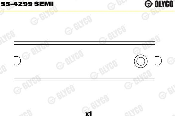 Glyco 55-4299 SEMI - Čaura ležaja, klipnjača parts5.com