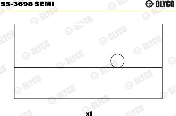 Glyco 55-3698 SEMI - Casquillo del cojinete, biela parts5.com