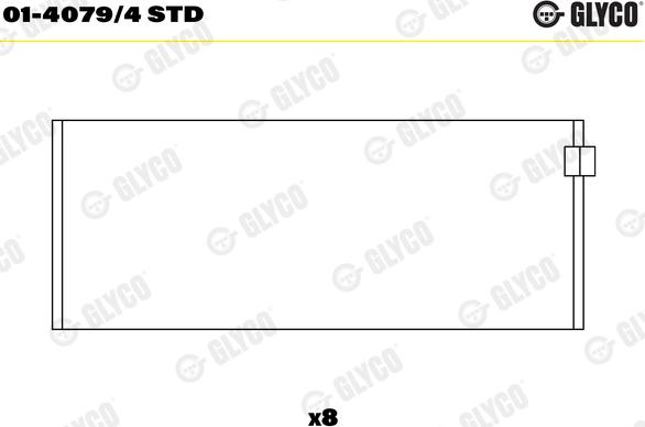 Glyco 01-4079/4 STD - Cuzineti biela parts5.com