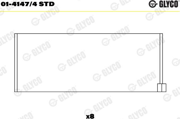 Glyco 01-4147/4 STD - Cojinete de biela parts5.com