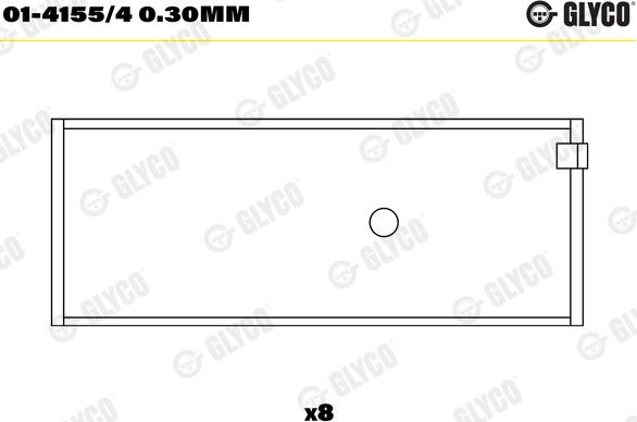 Glyco 01-4155/4 0.30mm - Ojniční ložisko parts5.com