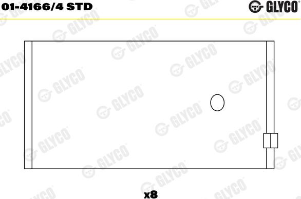 Glyco 01-4166/4 STD - Big End Bearings parts5.com