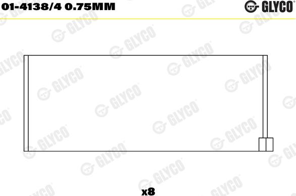 Glyco 01-4138/4 0.75mm - Шатунный подшипник parts5.com