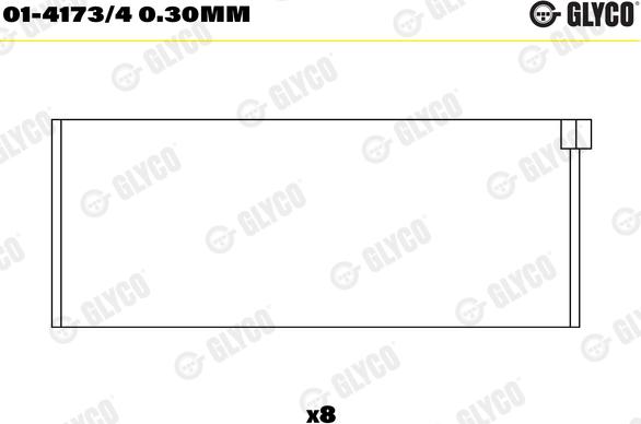 Glyco 01-4173/4 0.30mm - Cojinete de biela parts5.com