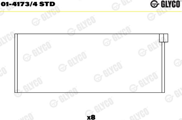 Glyco 01-4173/4 STD - Cojinete de biela parts5.com