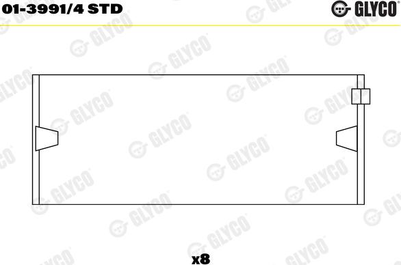 Glyco 01-3991/4 STD - Hajtókar csapágy parts5.com