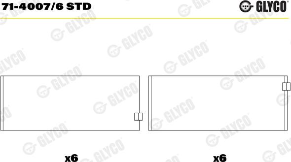 Glyco 71-4007/6 STD - Łożysko korbowodu parts5.com