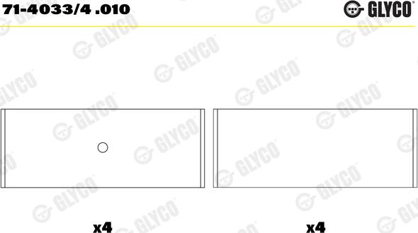 Glyco 71-4033/4 .010 - Ρουλεμάν μπιέλας parts5.com