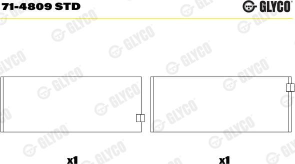 Glyco 71-4809 STD - Biyel yatağı parts5.com