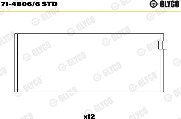 Glyco 71-4806/6 STD - Big End Bearings parts5.com