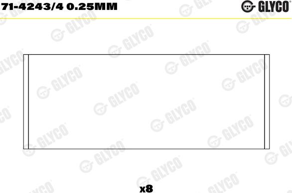 Glyco 71-4243/4 0.25mm - Ojniční ložisko parts5.com