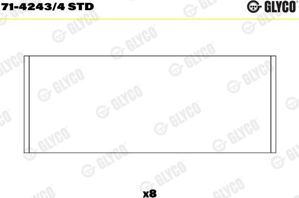 Glyco 71-4243/4 STD - Ojniční ložisko parts5.com