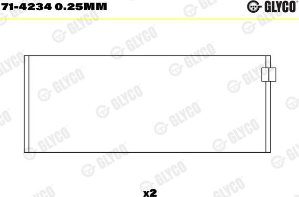 Glyco 71-4234 0.25mm - Cojinete de biela parts5.com