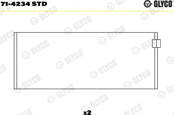 Glyco 71-4234 STD - Cojinete de biela parts5.com