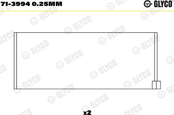 Glyco 71-3994 0.25mm - Biyel yatağı parts5.com