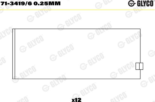 Glyco 71-3419/6 0.25mm - Big End Bearings parts5.com