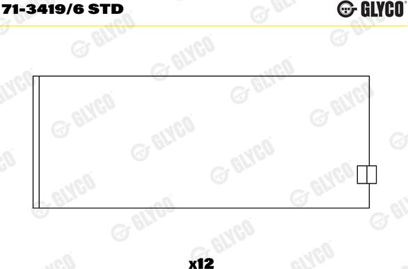 Glyco 71-3419/6 STD - Big End Bearings parts5.com