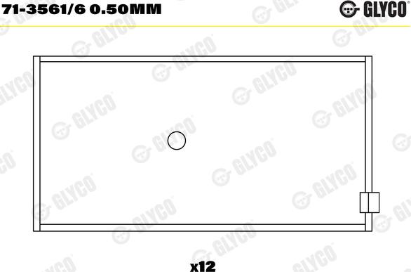 Glyco 71-3561/6 0.50mm - Cuzineti biela parts5.com