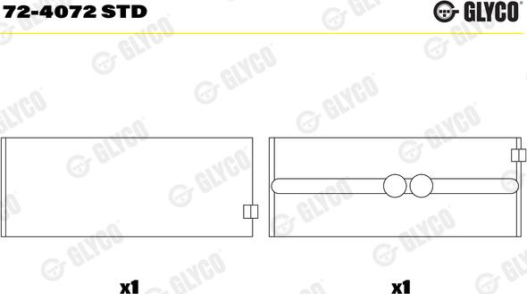 Glyco 72-4072 STD - Tuleja łożyska wału korbowego parts5.com