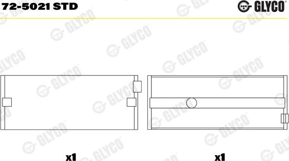 Glyco 72-5021 STD - Lezaj (glavni) rocicne gredi parts5.com