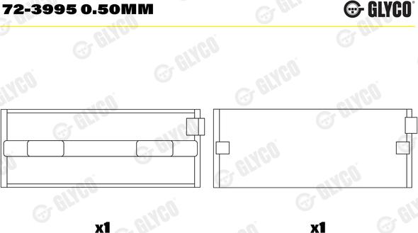 Glyco 72-3995 0.50mm - Cuzineti, arbore cotit parts5.com