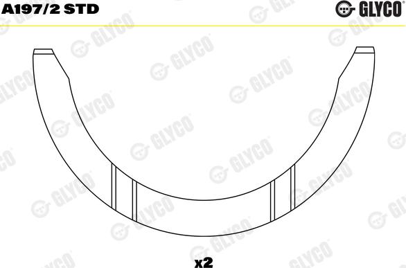 Glyco A197/2 STD - Távtartó lemez, főtengely parts5.com