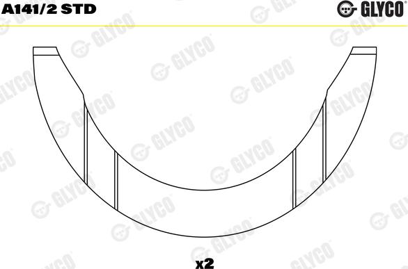 Glyco A141/2 STD - Thrust Washer, crankshaft parts5.com