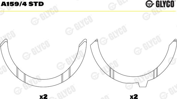 Glyco A159/4 STD - Távtartó lemez, főtengely parts5.com